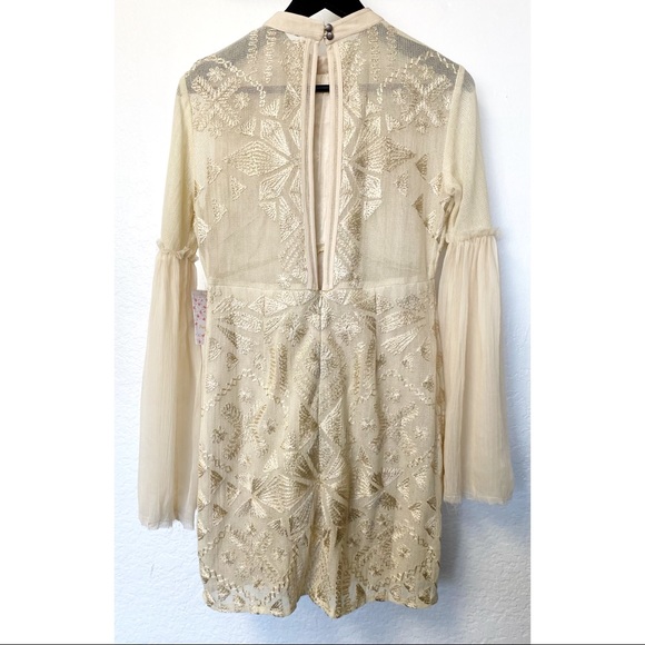 NWT Free People Size 4 Cleo Embroidered Mini Dress - Picture 4 of 4